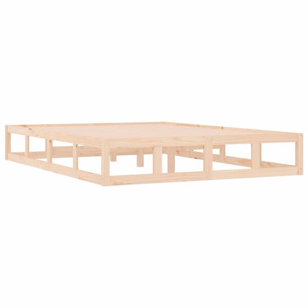 vidaXL Cadre de lit sans matelas 120x200 cm bois massif