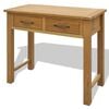 vidaXL Coiffeuse avec tabouret Bois de ch&ecirc;ne massif