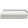 vidaXL Cadre de lit d'angle avec matelas 2 pcs Gris clair Velours
