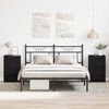vidaXL Cabinet de chevet avec tiroir 2 pcs Ch&ecirc;ne noir 40 x 65 x 65 cm
