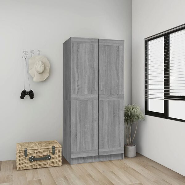 vidaXL Garde-robe Sonoma gris 82,5x51,5x180 cm Bois d'ing&eacute;nierie