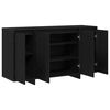 vidaXL Buffet Ch&ecirc;ne noir 135 x 41 x 75 cm Bois d'ing&eacute;nierie