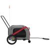 vidaXL Remorque de v&eacute;lo pour animaux de compagnie rouge et gris