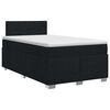 vidaXL Lit boxspring avec matelas Noir 120 x 200 cm Tissu