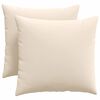 vidaXL Coussins de canap&eacute; 2 pc tissu Beige 50 x 50 cm