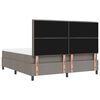 vidaXL Lit &agrave; ressorts avec matelas Taupe 180 x 200 cm tissu