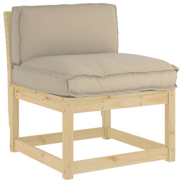 vidaXL Coussin Taupe 80 x 40 x 12 cm Tissu Oxford