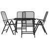 vidaXL Ensemble &agrave; manger de jardin 5 pcs anthracite m&eacute;tal maille