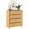 vidaXL Commode Drammen Chêne 76,5 x 40 x 91 cm Bois de pin massif
