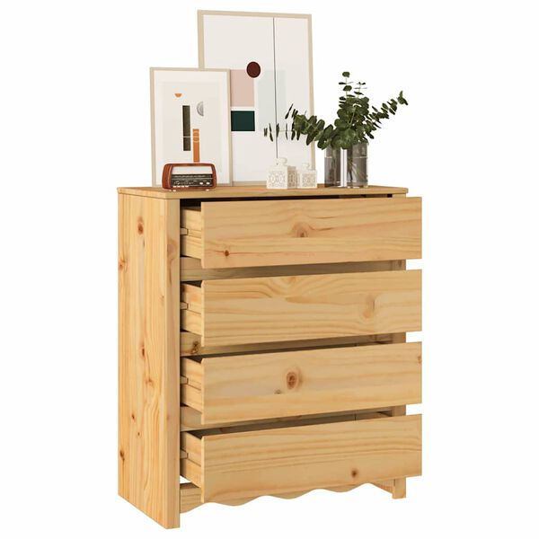 vidaXL Commode Drammen Chêne 76,5 x 40 x 91 cm Bois de pin massif