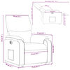 vidaXL Fauteuil inclinable &eacute;lectrique marron tissu