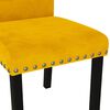 vidaXL Chaises &agrave; manger lot de 2 jaune velours