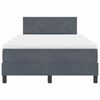 vidaXL Lit &agrave; ressorts avec matelas Gris fonc&eacute; 120 x 200 cm Velours