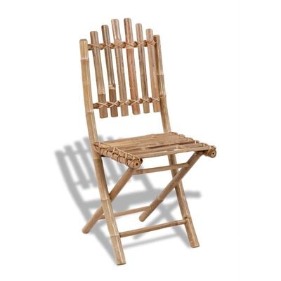 vidaXL Chaises pliables de jardin lot de 2 Bambou