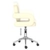 vidaXL Chaise pivotante de salle &agrave; manger Cr&egrave;me Similicuir