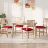vidaXL Coussins de si&egrave;ge 4 pcs Rouge 40 x 40 x 6 cm tissu