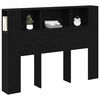 vidaXL Cabinet de T&ecirc;te de Lit Ch&ecirc;ne noir 120 x 18.5 x 102.5 cm