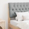 vidaXL T&ecirc;te de lit capitonn&eacute;e Gris clair 75 cm Pin massif