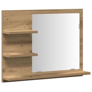 vidaXL Armoire &agrave; miroir salle de bain ch&ecirc;ne artisanal 60x10,5x45 cm