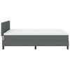 vidaXL Lit &agrave; ressorts avec matelas Gris fonc&eacute; 140 x 190 cm tissu
