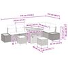 vidaXL Ensemble de canap&eacute; de jardin 9 pcs Noir polyrotin