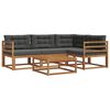 vidaXL Ensemble de canap&eacute;s d'ext&eacute;rieur 5 pcs Naturel et Anthracite