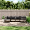 vidaXL Salon de jardin 6 pcs avec coussins anthracite résine tressée