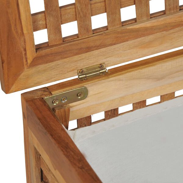 vidaXL Panier &agrave; linge 3 pcs Teck