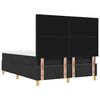 vidaXL Lit &agrave; ressorts avec matelas Noir 140 x 200 cm tissu