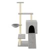 vidaXL Arbre &agrave; chat avec griffoirs en sisal gris clair 130,5 cm