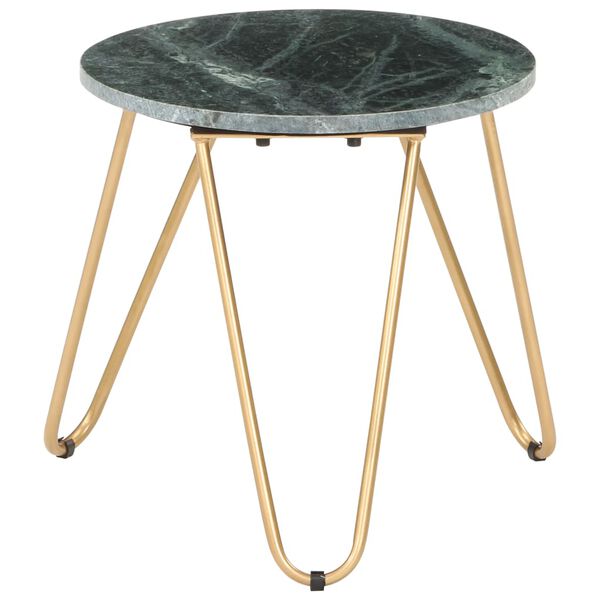 vidaXL Table basse Vert 40x40x40 cm Pierre v&eacute;ritable et texture marbre