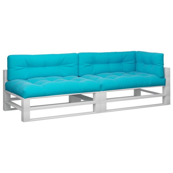 vidaXL Coussins de palette lot de 5 turquoise tissu