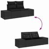 vidaXL Ensemble de canapé de jardin avec coussin 6 pcs Noir polyrotin