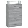 vidaXL Armoire à chaussures Sonoma gris 63x24x104 cm Bois d'ingénierie