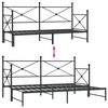 vidaXL Lit de jour avec gigogne sans matelas 80x200 cm acier