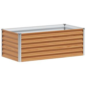 vidaXL Jardini&egrave;re sur&eacute;lev&eacute;e Marron Clair 98 x 50 x 36 cm