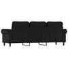 vidaXL Canap&eacute; &agrave; 3 places Noir 180 cm Similicuir