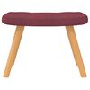 vidaXL Chaise à bascule avec tabouret Rouge bordeaux Tissu