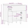 vidaXL Tables de chevet 50 x 33 x 60 cm Bois de mangue massif