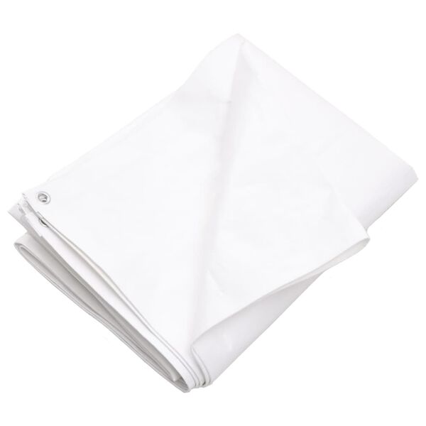 vidaXL B&acirc;che 260 g/m&sup2; 8x8 m Blanc PEHD