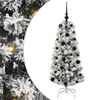 vidaXL Sapin de No&euml;l Artificiel &agrave; Branches Articul&eacute;es Vert et blanc