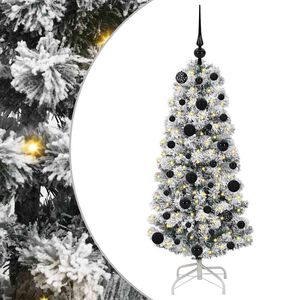 vidaXL Sapin de No&euml;l Artificiel &agrave; Branches Articul&eacute;es Vert et blanc