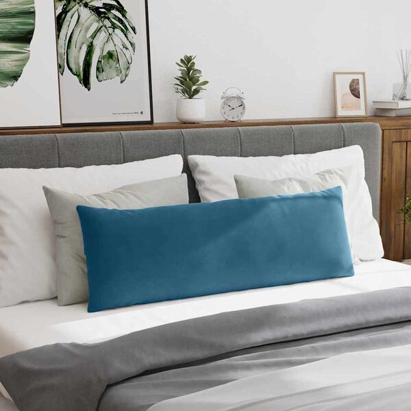 vidaXL Coussins de canap&eacute; 2 pcs Bleu 120 x 40 cm
