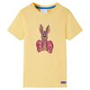 T-shirt pour enfants avec manches courtes jaune 104