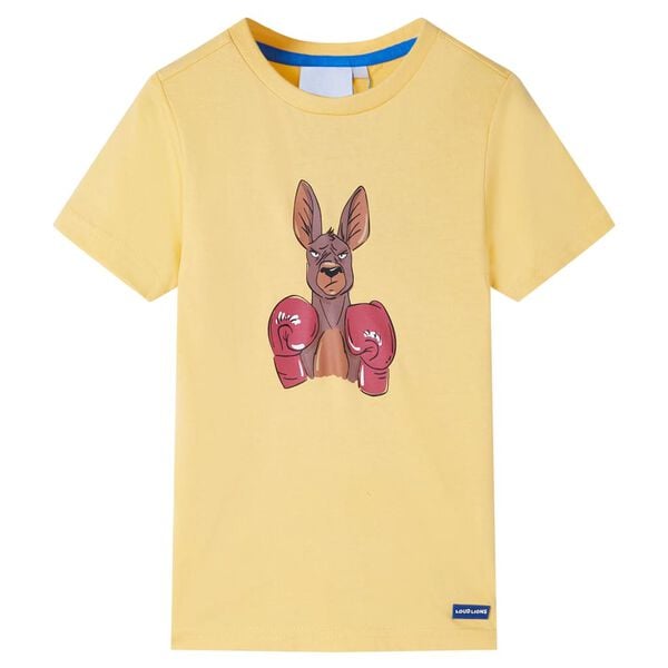 T-shirt pour enfants avec manches courtes jaune 104