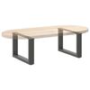 vidaXL Pieds de table basse en U, 2 pi&egrave;ces, anthracite, 50 x (30-31) cm, acier