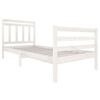 vidaXL Cadre de lit sans matelas blanc bois massif 90x200 cm