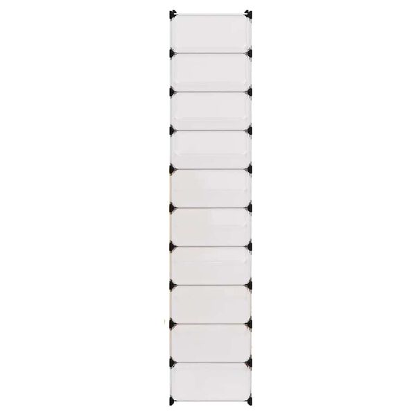 vidaXL Armoire &agrave; chaussures avec 10 compartiments Blanc