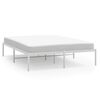vidaXL Cadre de lit m&eacute;tal sans matelas blanc 140x200 cm