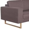 vidaXL Canap&eacute; &agrave; 2 places tissu taupe